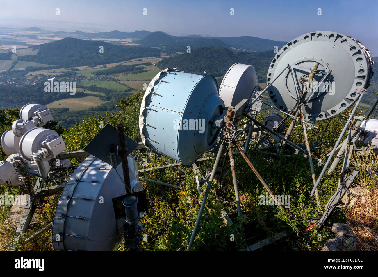 Telekommunikationsantennen, Tschechische Republik Stockfoto