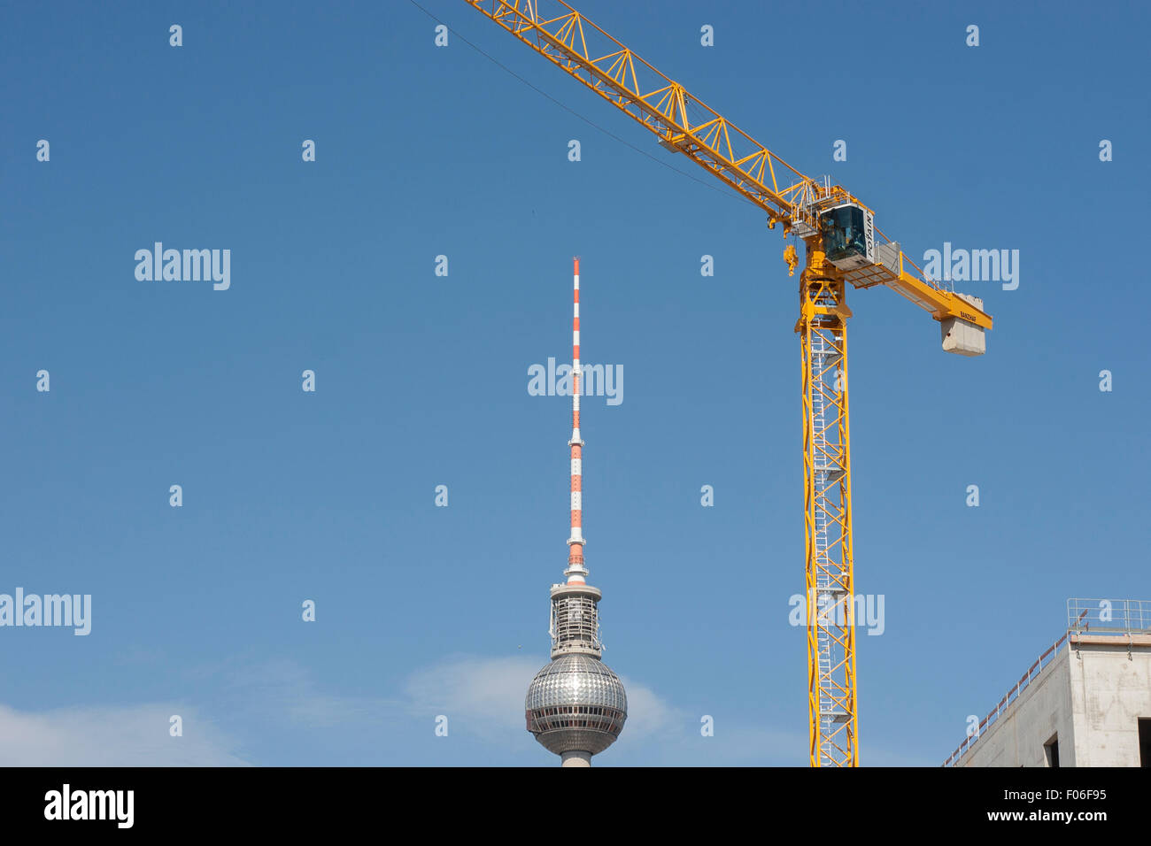 TV Tower Crane Berlin Deutschland Stockfoto