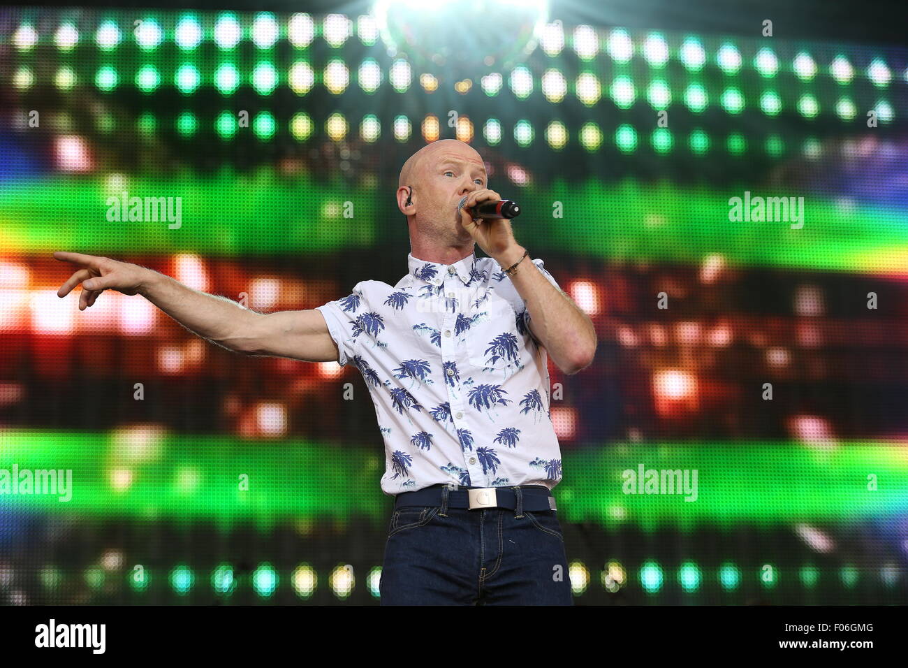 Macclesfield, Cheshire, UK. 8. August 2015. Jimmy Sommerville tritt am Rücklauf Festival Nord. Bildnachweis: Simon Newbury/Alamy Live-Nachrichten Stockfoto