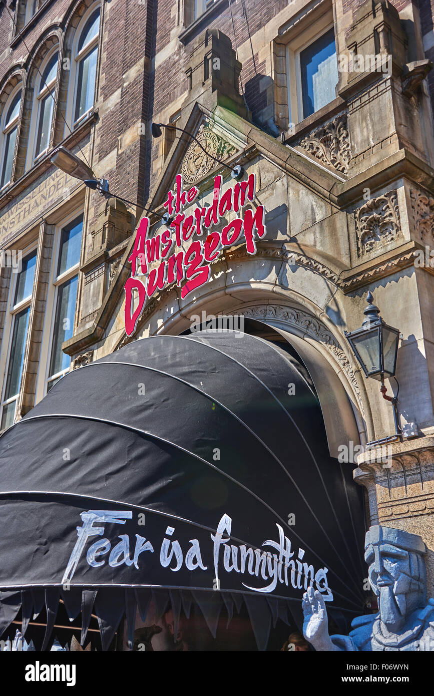 Der Amsterdam Dungeon, in Amsterdam, Niederlande, folgt ein ähnliches Format auf dem London Dungeon Stockfoto