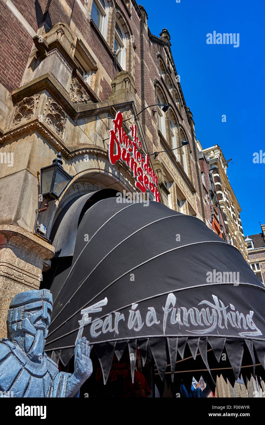 Der Amsterdam Dungeon, in Amsterdam, Niederlande, folgt ein ähnliches Format auf dem London Dungeon Stockfoto