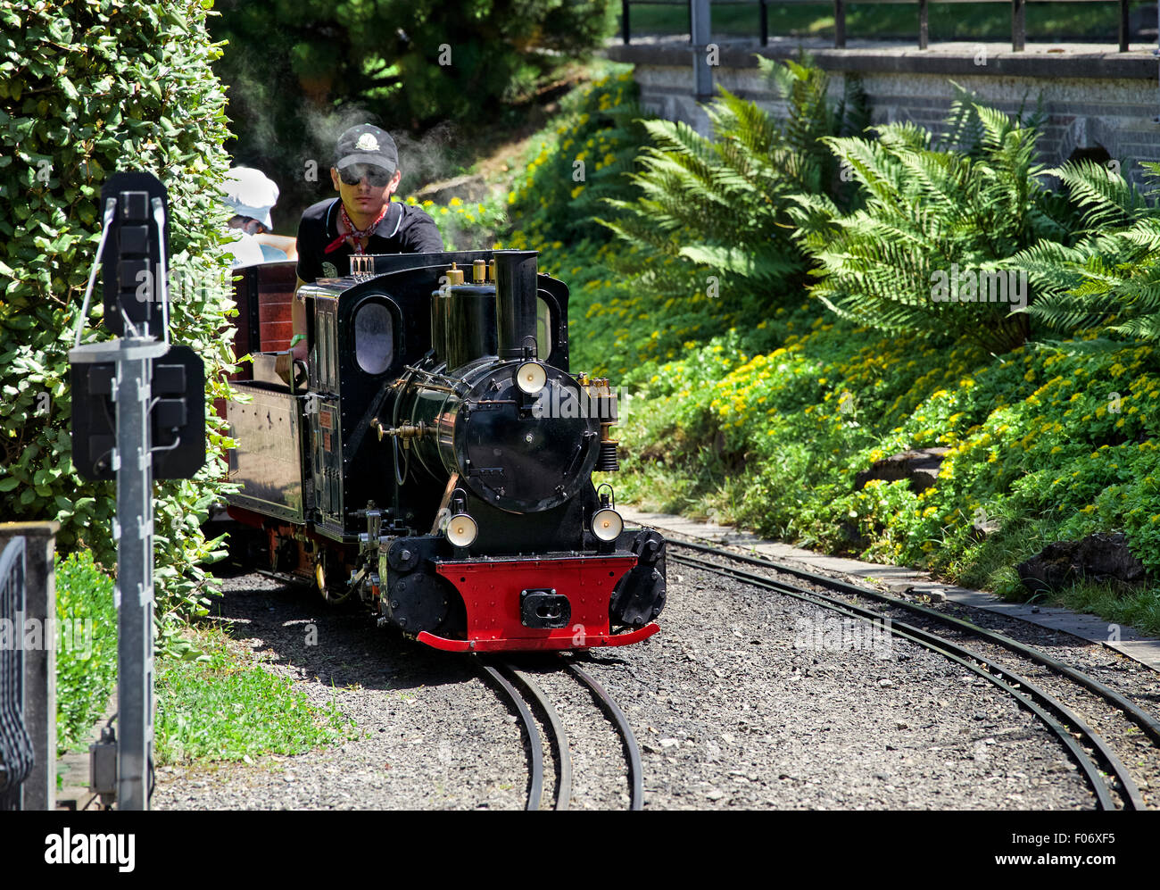Schweiz, Wallis, Le Bouveret, der Swiss Vapeur Park. Stockfoto