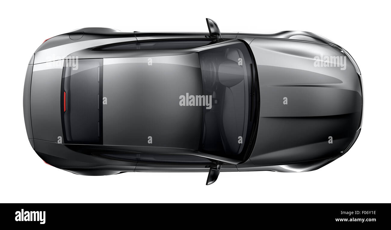Generische Sportwagen - oberen Winkel Stockfoto