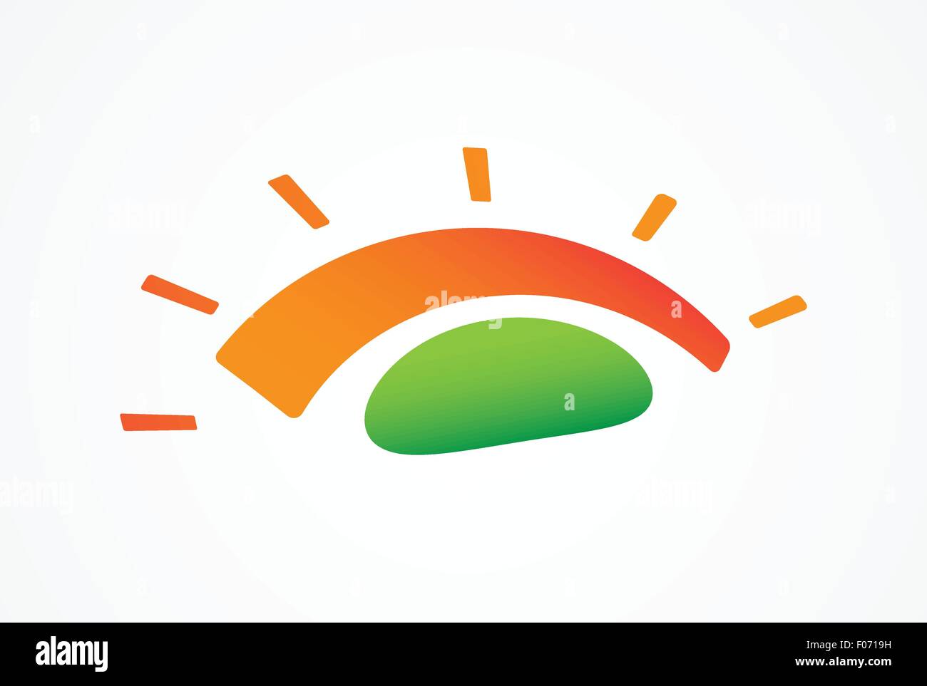 abstrakte Sonnenuntergang Symbol Symbol Vektor-illustration Stock Vektor