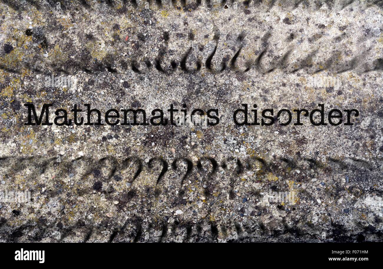 Mathematische Störung Konzept auf Grunge Hintergrund Stockfoto