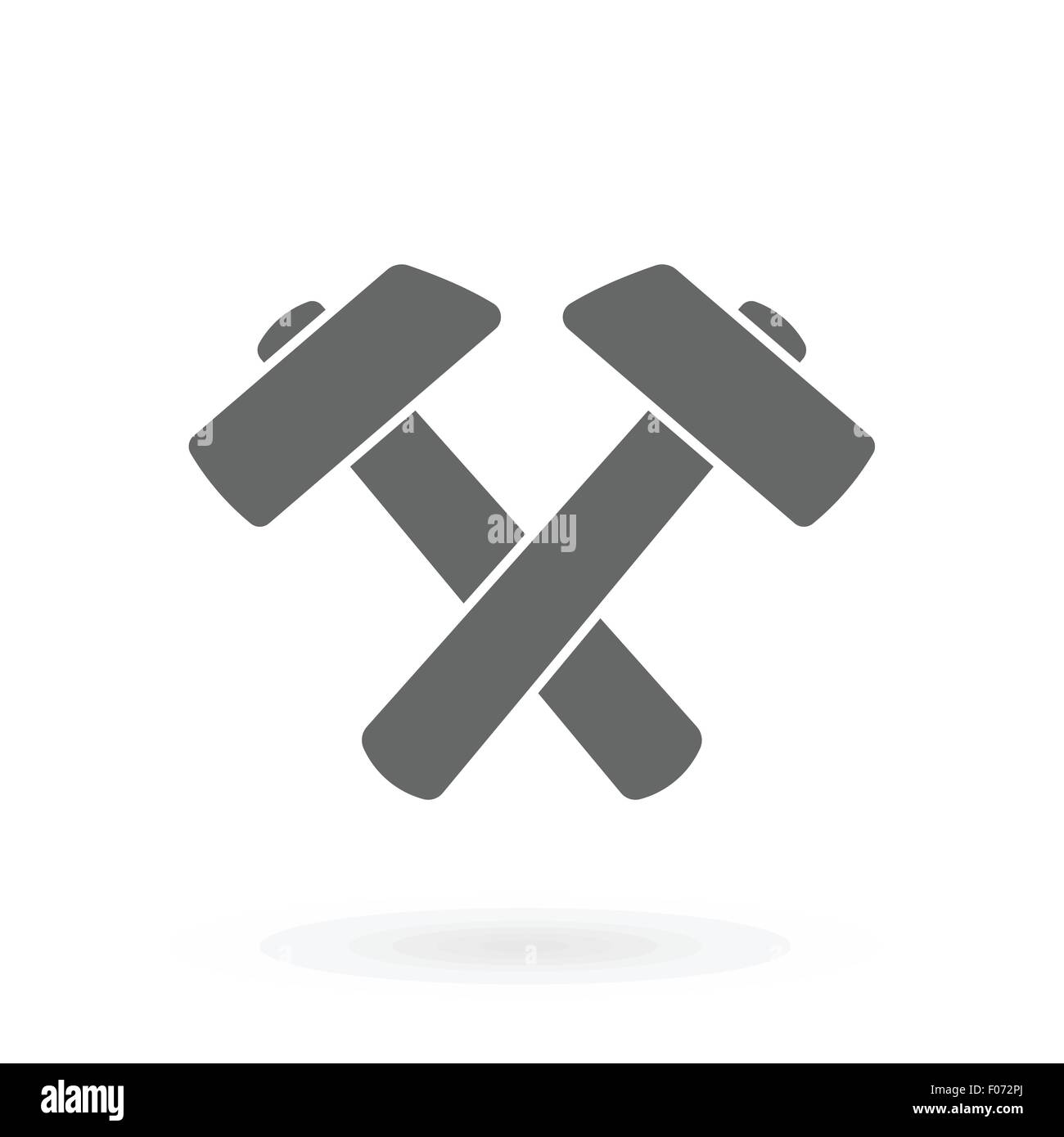 zwei hammer-Icon-Design als industrielle Symbol Vektor-Illustration. Stock Vektor