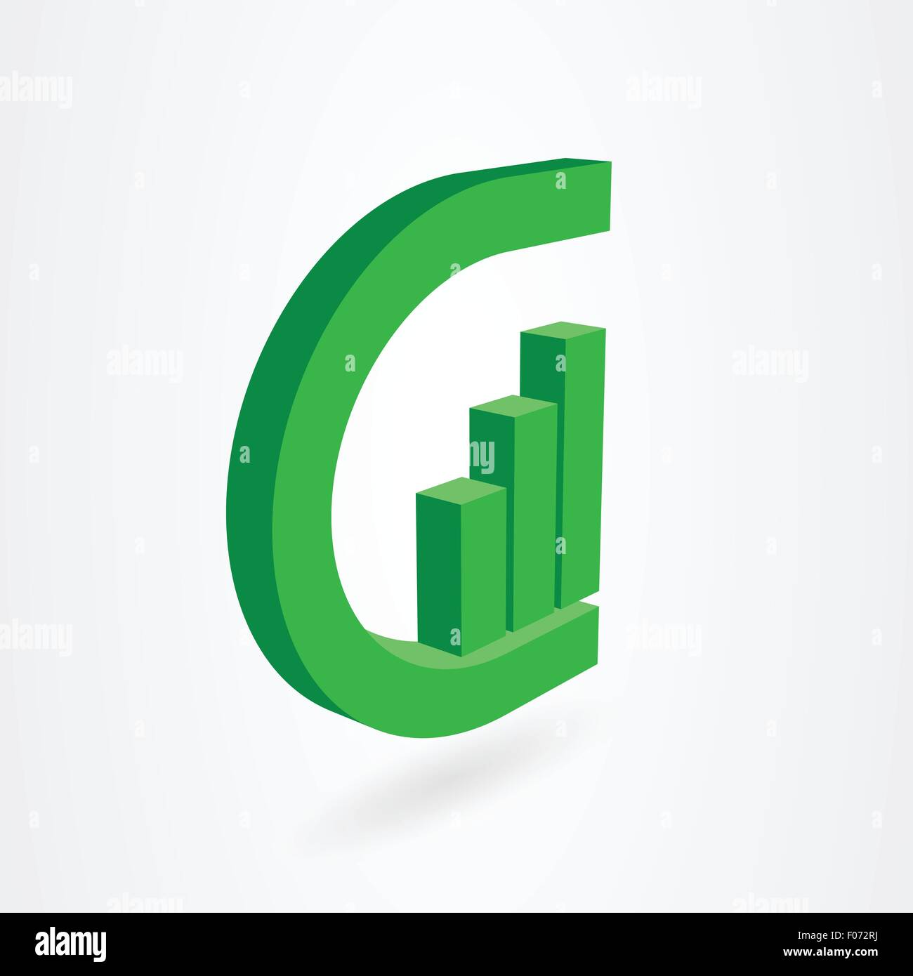 g-Brief-Design-Ikone als grüne Umwelt-Investitionen-Vektor-illustration Stock Vektor