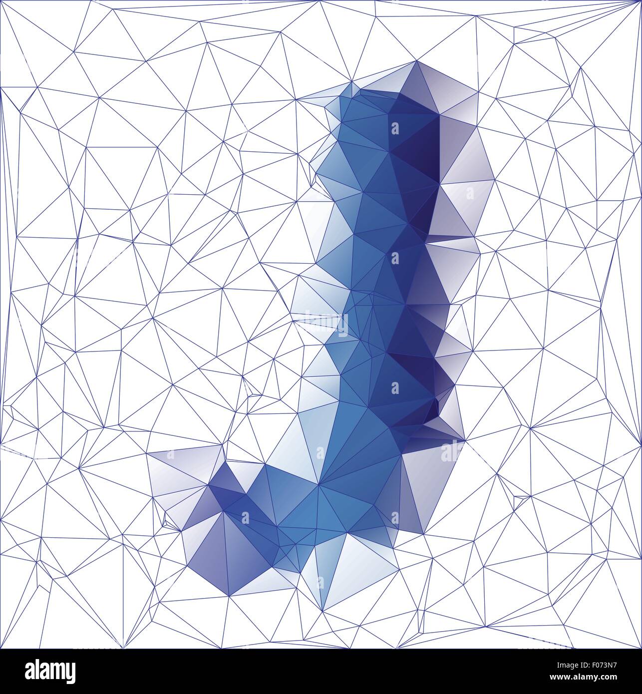 Buchstabe J-low-Poly-Design-Vektor-illustration Stock Vektor