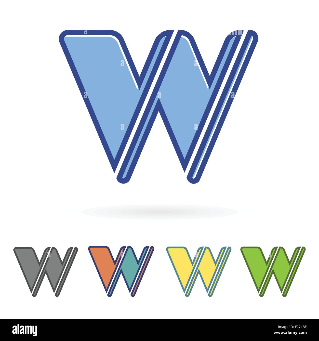 Buchstabe W-Design-Vektor-illustration Stock Vektor