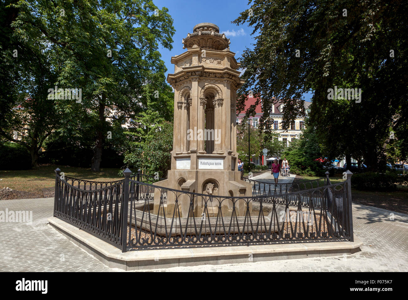 Kolostujova Brunnen, Teplice V Cechach, Kurort, Nord-Böhmen, Tschechische Republik Stockfoto