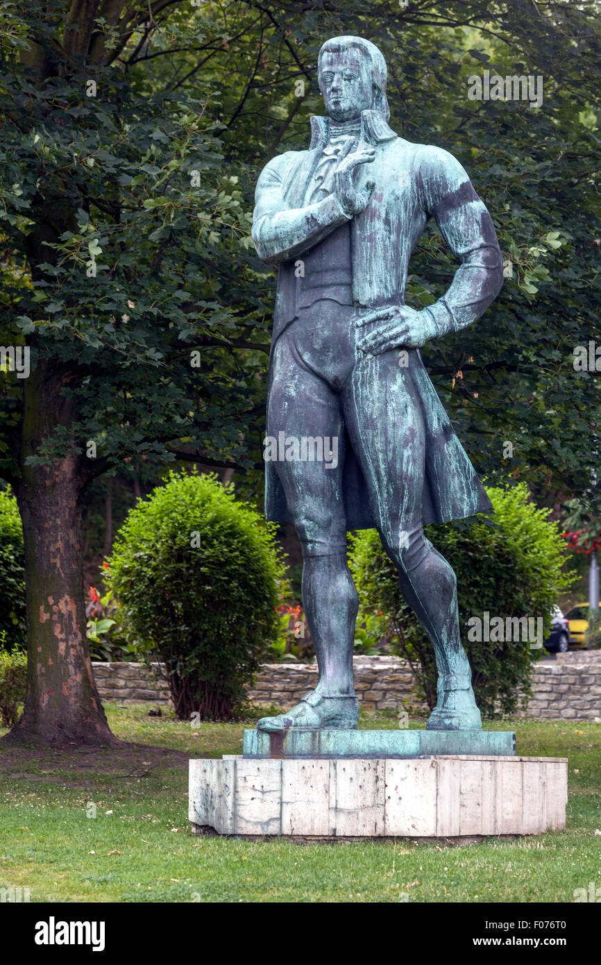 Mozart-Statue im Park, Teplice V Cechach, Kurort, Nord-Böhmen, Tschechische Republik Stockfoto