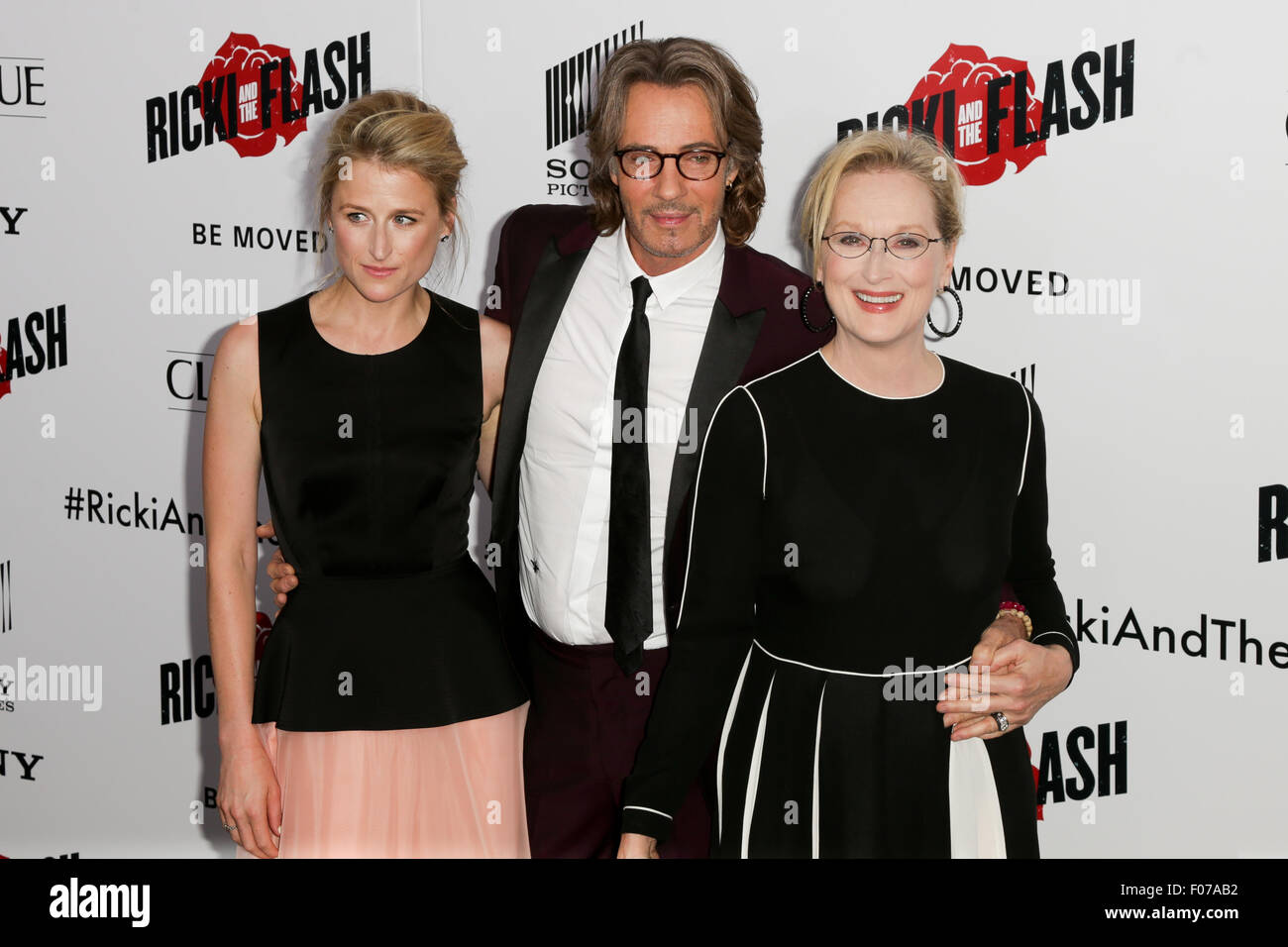 Mamie Gummer, Rick Springfield und Meryl Streep besuchen die "Ricki und The Flash" New Yorker Premiere bei AMC Lincoln Square Theater Stockfoto