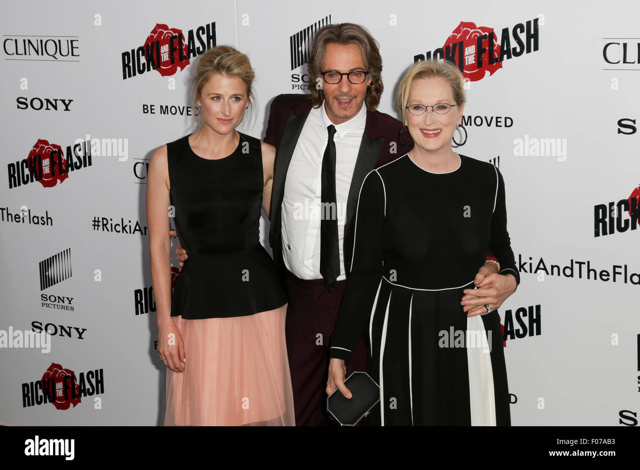 Mamie Gummer, Rick Springfield und Meryl Streep besuchen die "Ricki und The Flash" New Yorker Premiere bei AMC Lincoln Square Theater Stockfoto