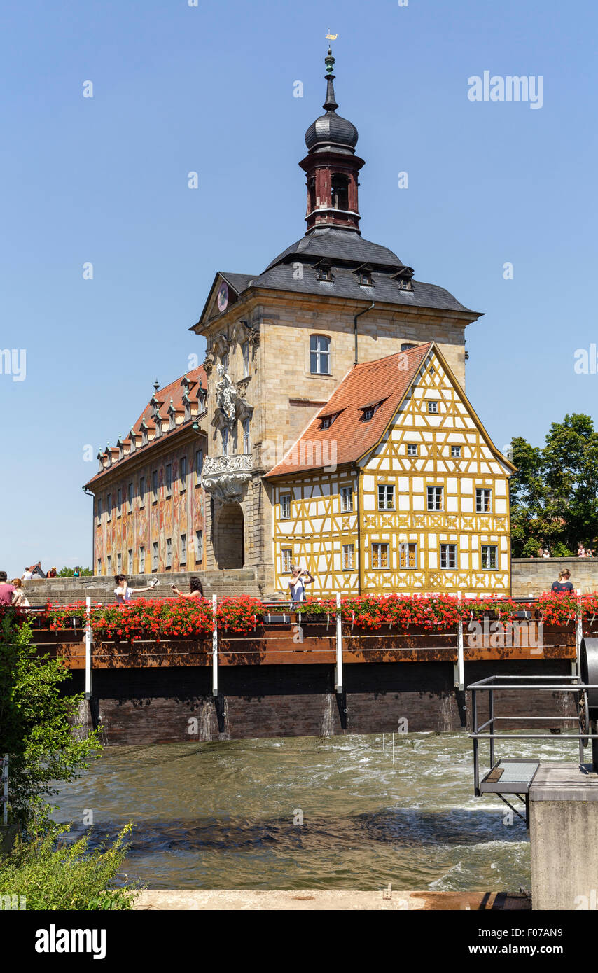 Altes Rathaus und Geyerswörthsteg, Bamberg, Bayern, Deutschland Stockfoto