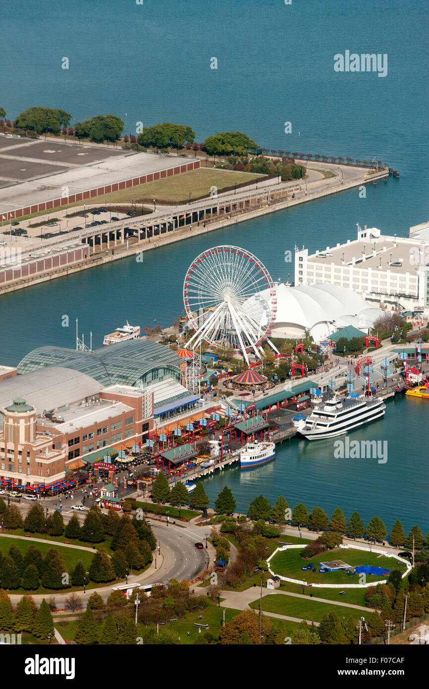 NAVY PIER LAKE MICHIGAN CHICAGO ILLINOIS USA Stockfoto