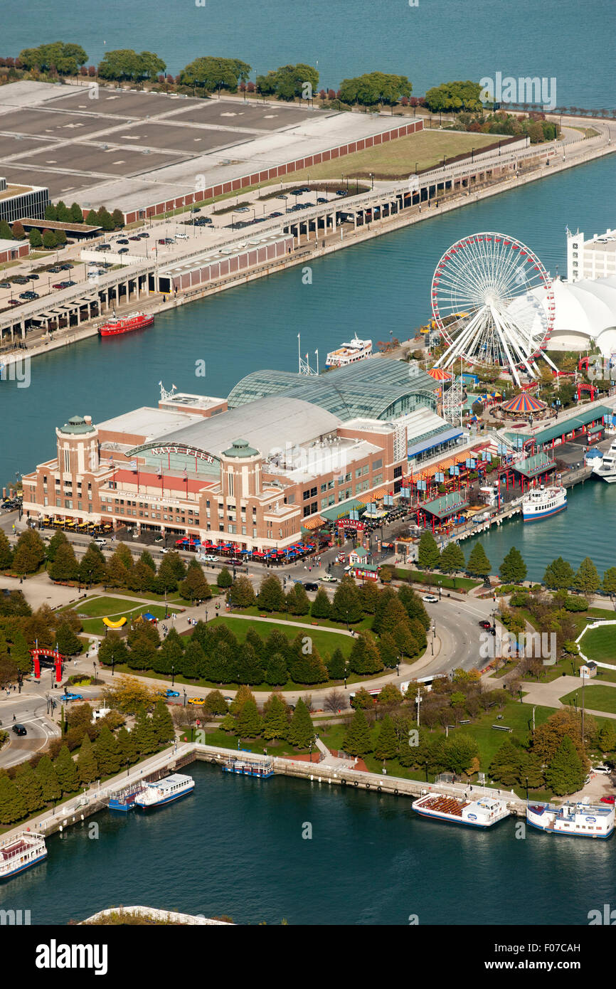 NAVY PIER LAKE MICHIGAN CHICAGO ILLINOIS USA Stockfoto