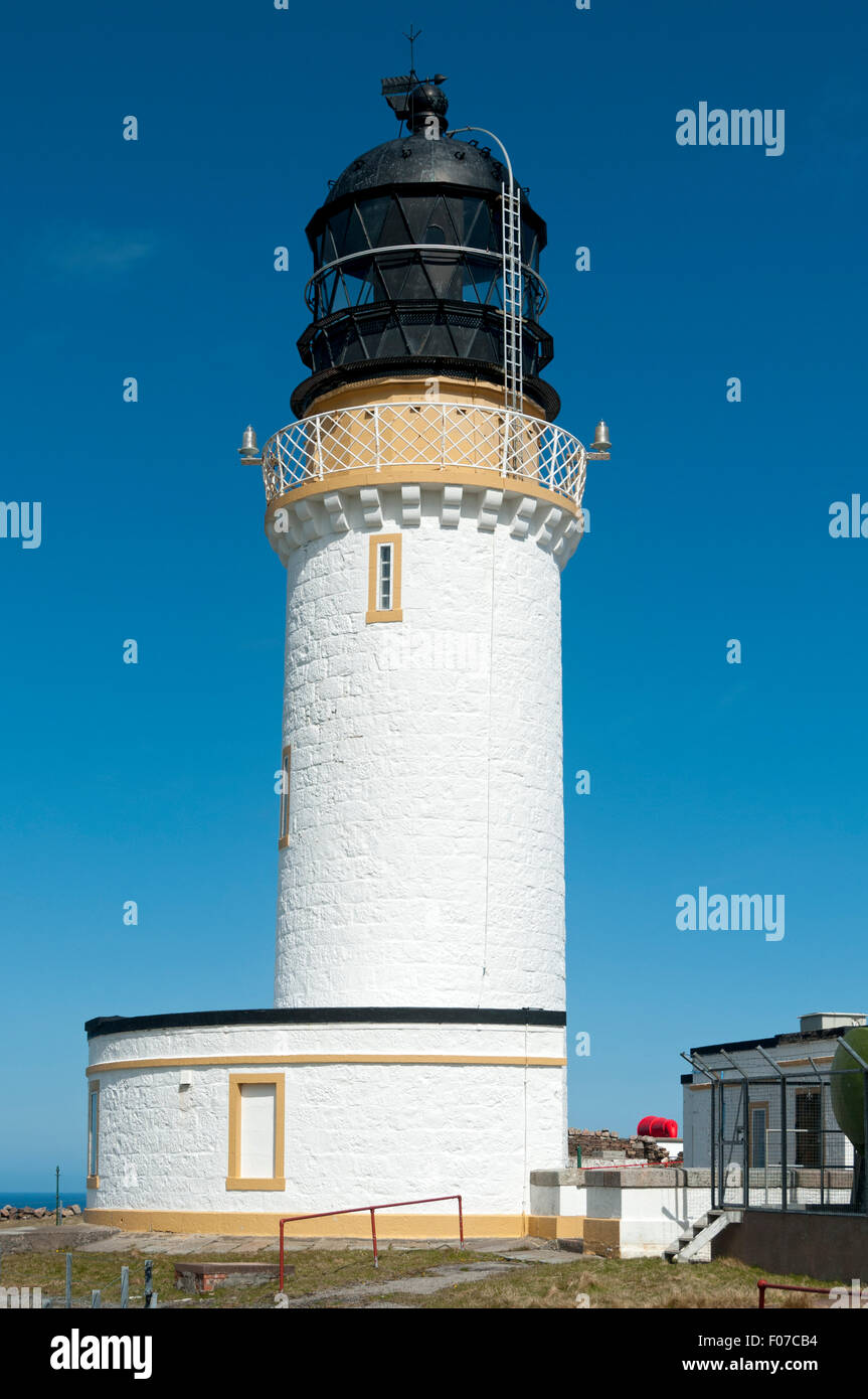 Cape Wrath Leuchtturm, Sutherland, Schottland, Großbritannien.  Erbaut im Jahre 1828 unter Ingenieur Robert Stevenson. Stockfoto