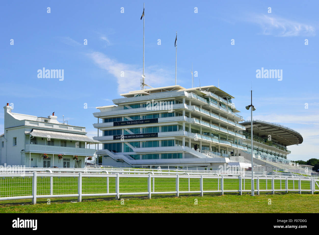 Epsom Downs Racecourse (Heimat des Derby), Epsom Downs, Epsom, Surrey, England, Vereinigtes Königreich Stockfoto