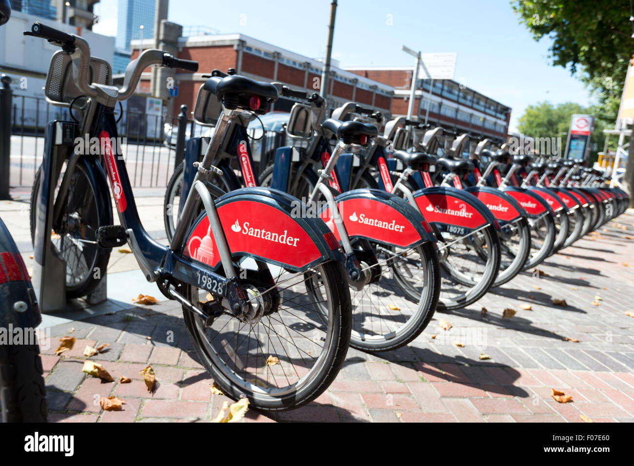 London Santander Cycle Hire Schema, UK. Stockfoto