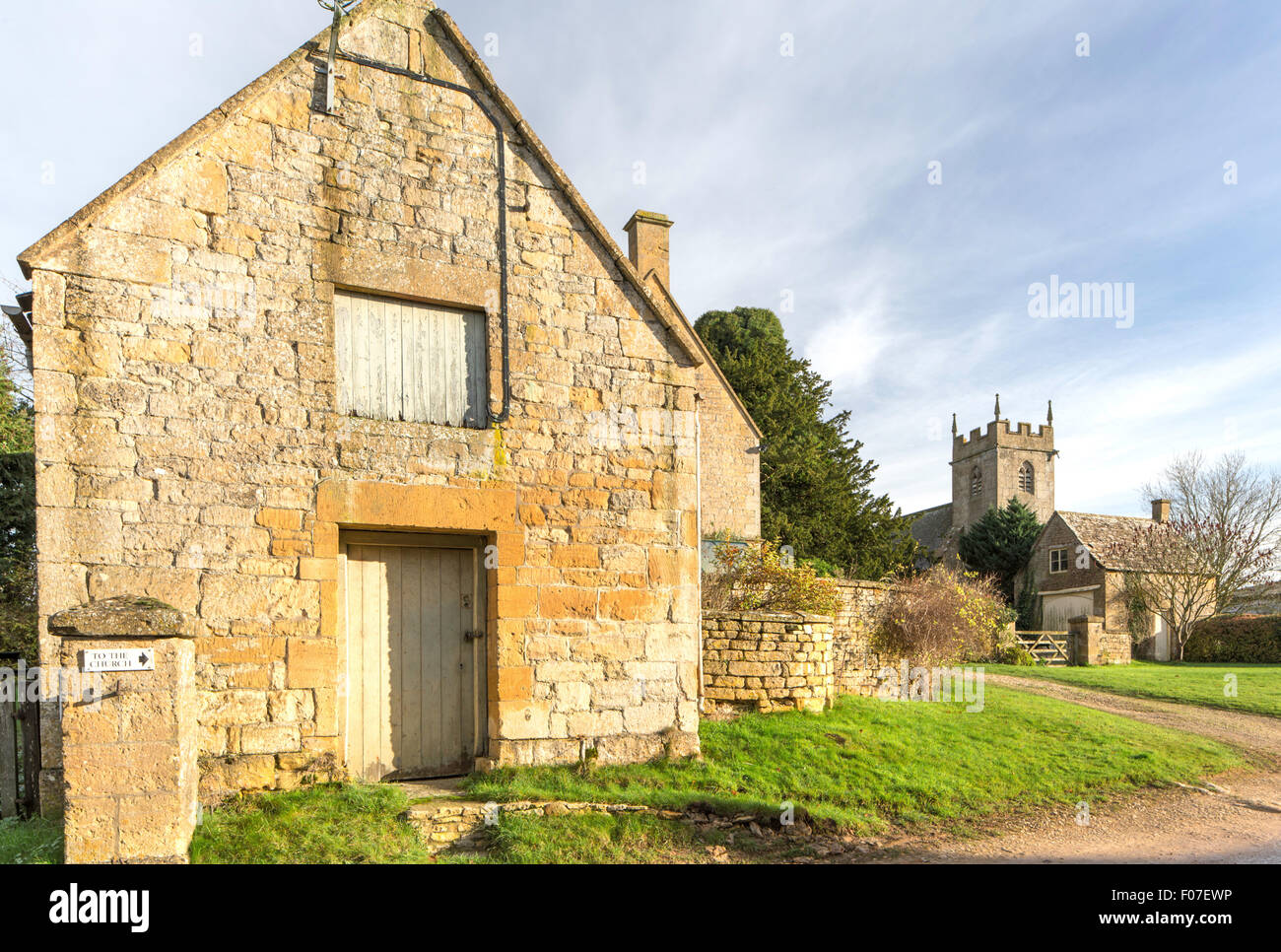 Die Cotswold, St. James Church, Cutsdean, Gloucestershire, England, Vereinigtes Königreich Stockfoto