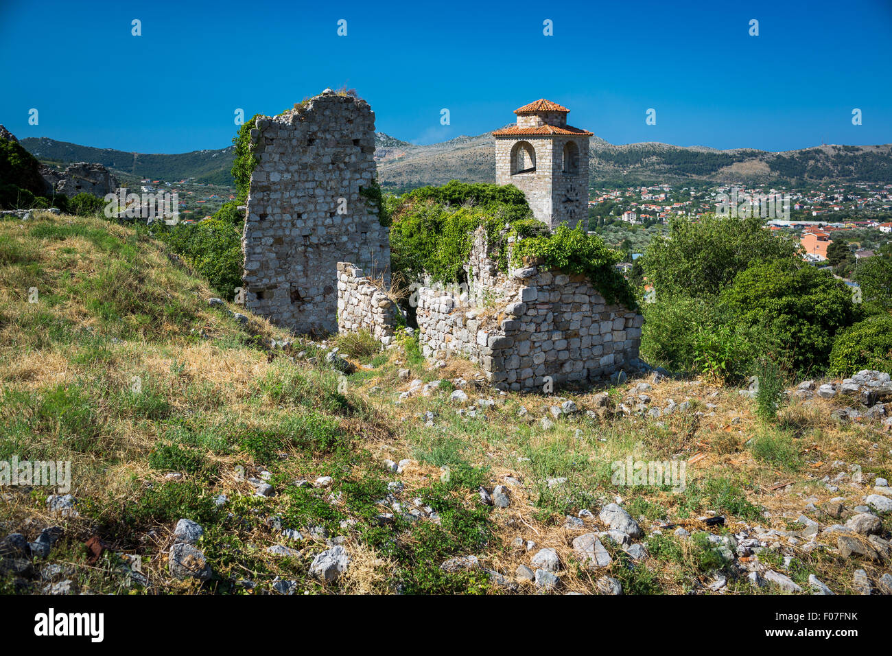 Die Ruinen der alten Stadt Bar, Montenegro, Balkan Stockfoto