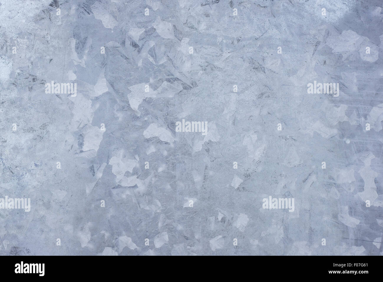 Nahaufnahme von einem verzinkten grau Zink Platte Textur Hintergrund Stockfoto