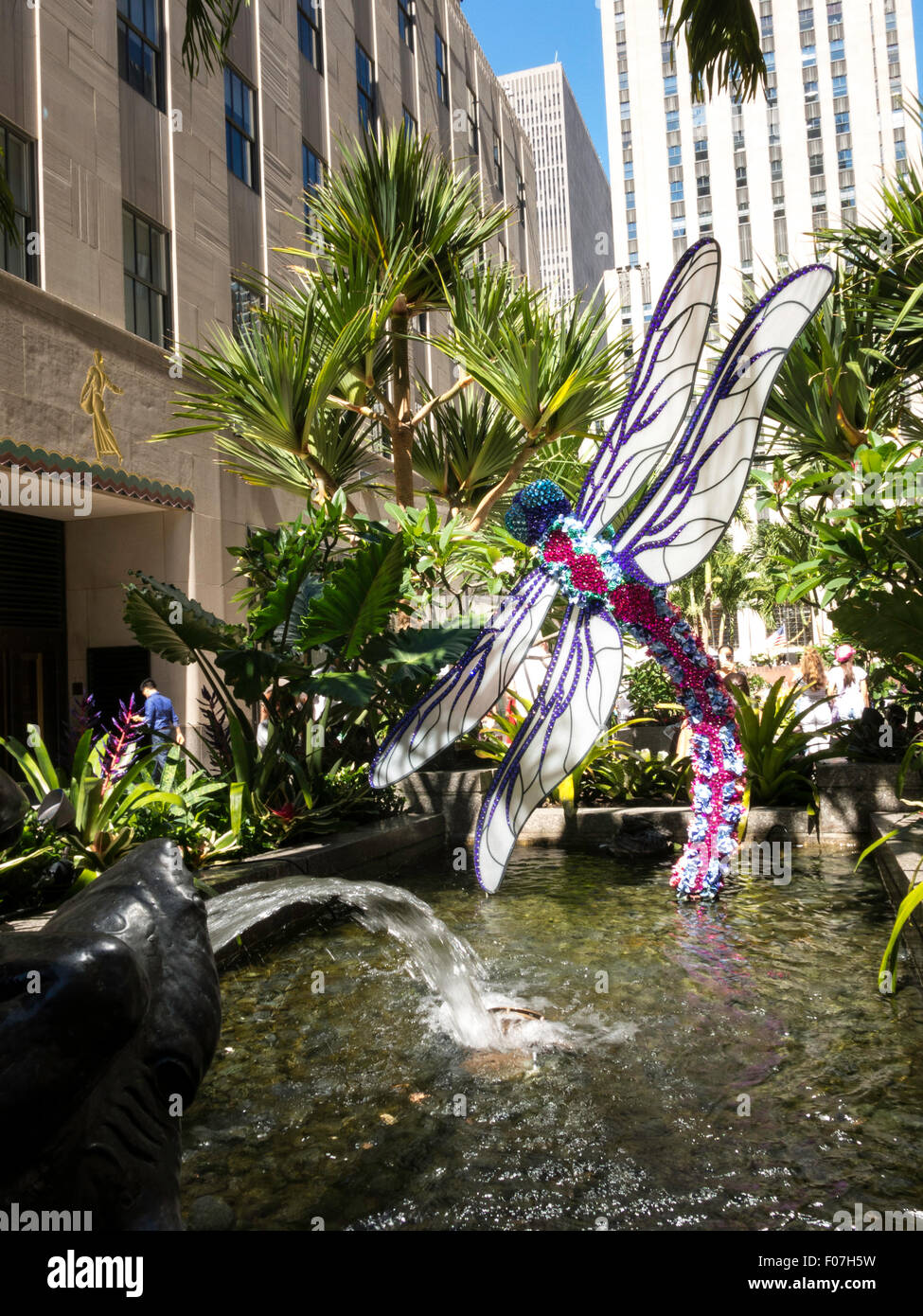 Rockefeller Center Channel Gardens, New York Stockfoto