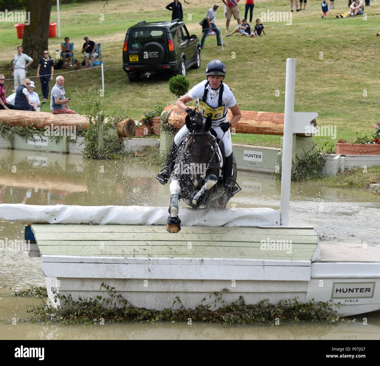 Gloucestershire, UK. 9. August 2015.   Das Festival der British Eventing Gatcombe Park Gloucestershire: Nicola Wilson Reiten Beltane Königin von Großbritannien Dritter in The British Eventing-Meisterschaft. Date09/08/2015 Credit: Charlie Bryan/Alamy Live News Stockfoto