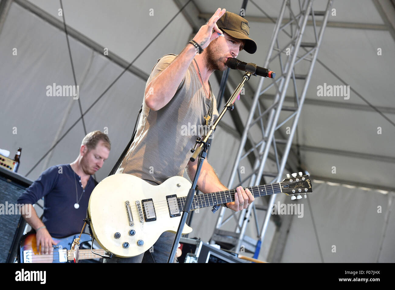 Oro-Medonte, Ontario, Kanada. 9. August 2016.  Kanaan Smith Peforms am 4. Tag der Stiefel und Herzen Musik Festival 2015 am Veranstaltungsgelände Burl Creek. Bildnachweis: EXImages/Alamy Live-Nachrichten Stockfoto