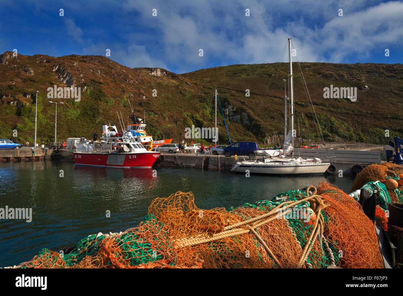 Der Nordhafen, Gaeltacht oder irischen sprechen Cape Clear Island oder Oileán Chléire County Cork, Irland. Stockfoto