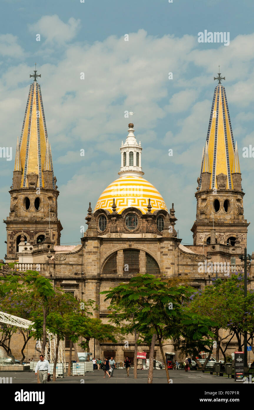 Kathedrale Mariä Himmelfahrt Mariens, Guadalajara, Mexiko Stockfoto