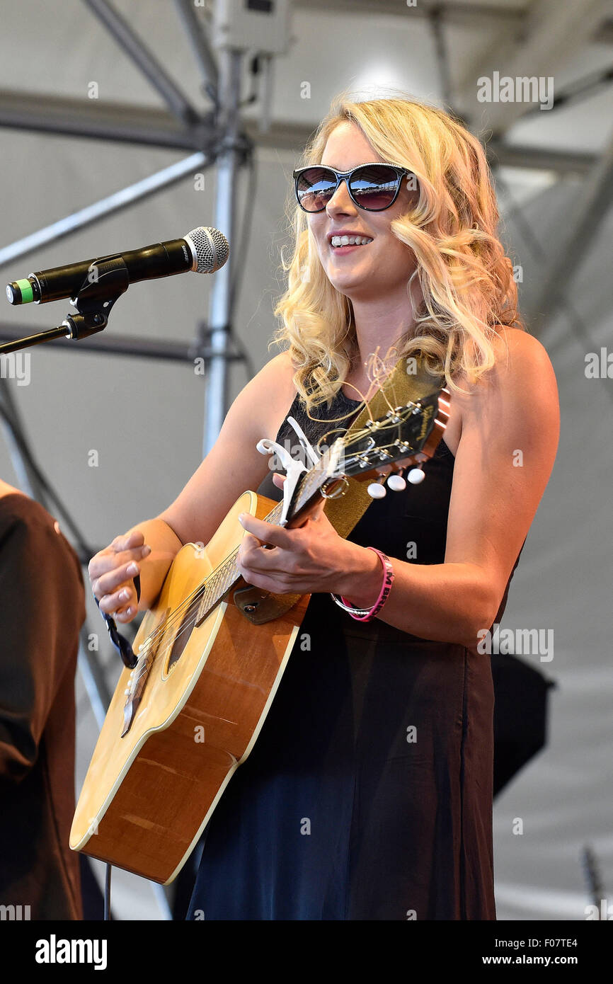 Oro-Medonte, Ontario, Kanada. 9. August 2016. Melissa Payne Peforms am 4. Tag der Stiefel und Herzen Musik Festival 2015 am Veranstaltungsgelände Burl Creek. Bildnachweis: EXImages/Alamy Live-Nachrichten Stockfoto