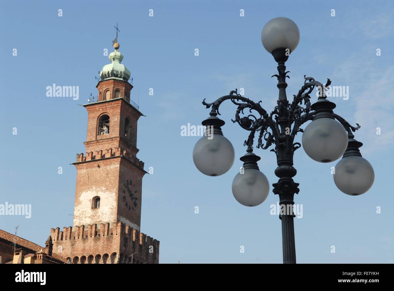 Vigevano (Lombardei, Italien), dem herzoglichen Platz Stockfoto