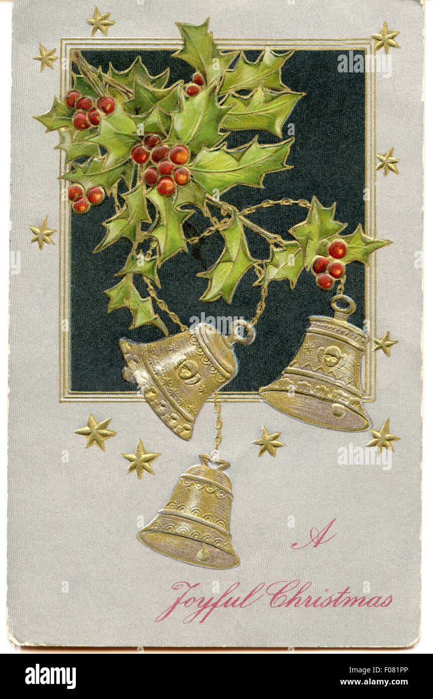Alte Ansichtskarte - Weihnachten Stockfoto