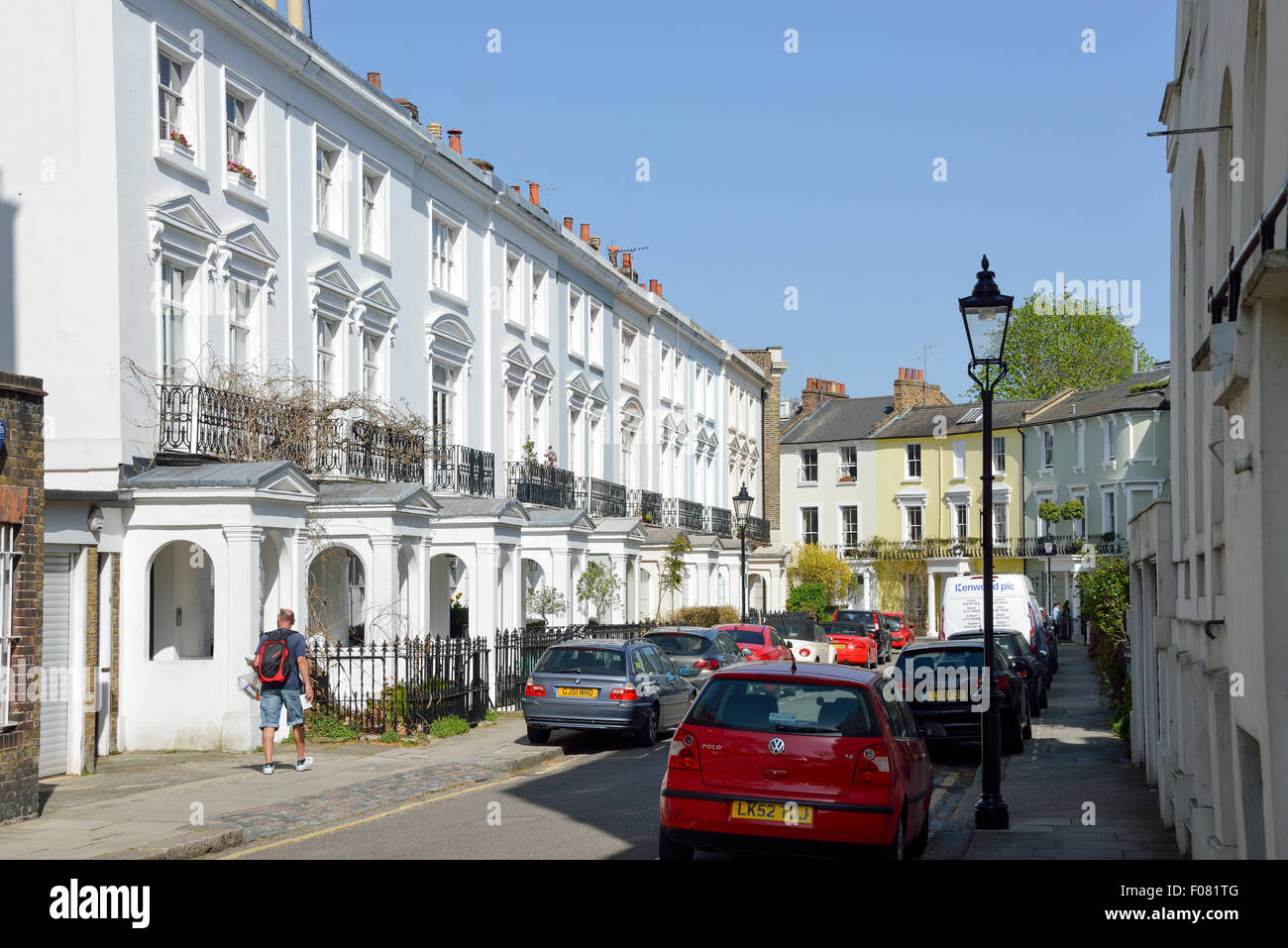 Chalcot Crescent, Primrose Hill, Londoner Stadtteil Camden, London, England, Vereinigtes Königreich Stockfoto