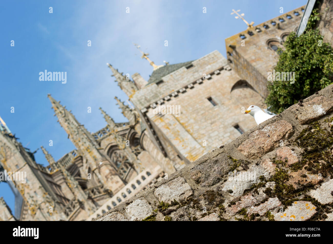Abtei auf Le Mont St-Michel, Normandie, Frankreich Stockfoto