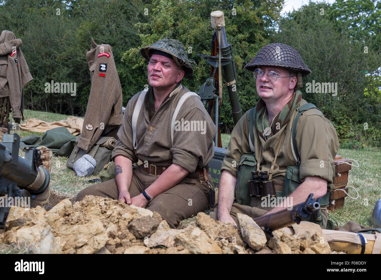 Tommy Atkins Gesellschaft. Eine Midland basierte lebende Geschichtsgruppe, auf die Darstellung der Infantryment der Leicestershire R Stockfoto