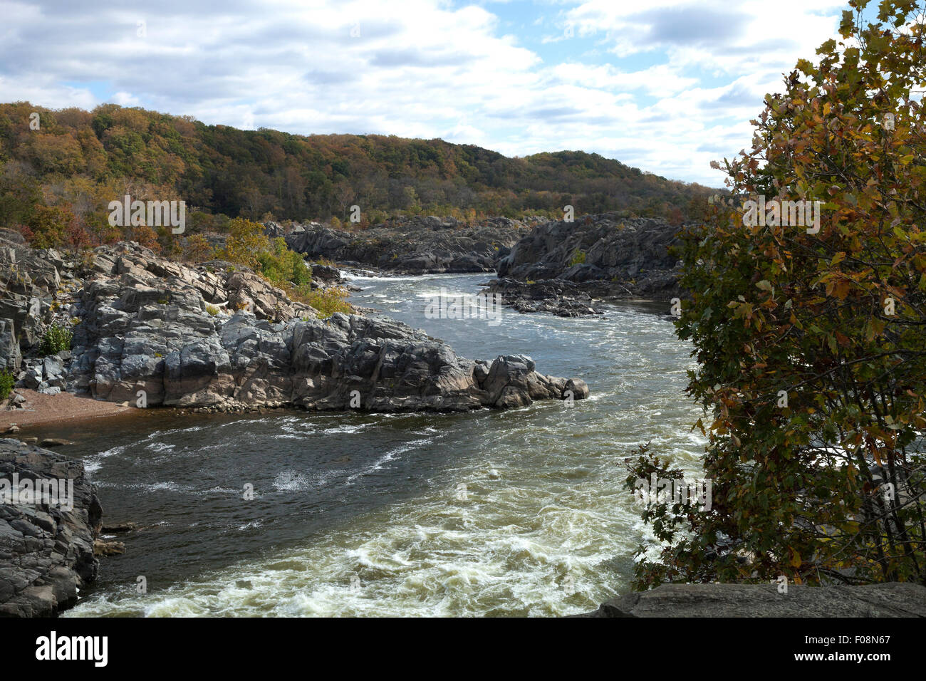 Great Falls Park am Potomac River, Virginia, USA Stockfoto
