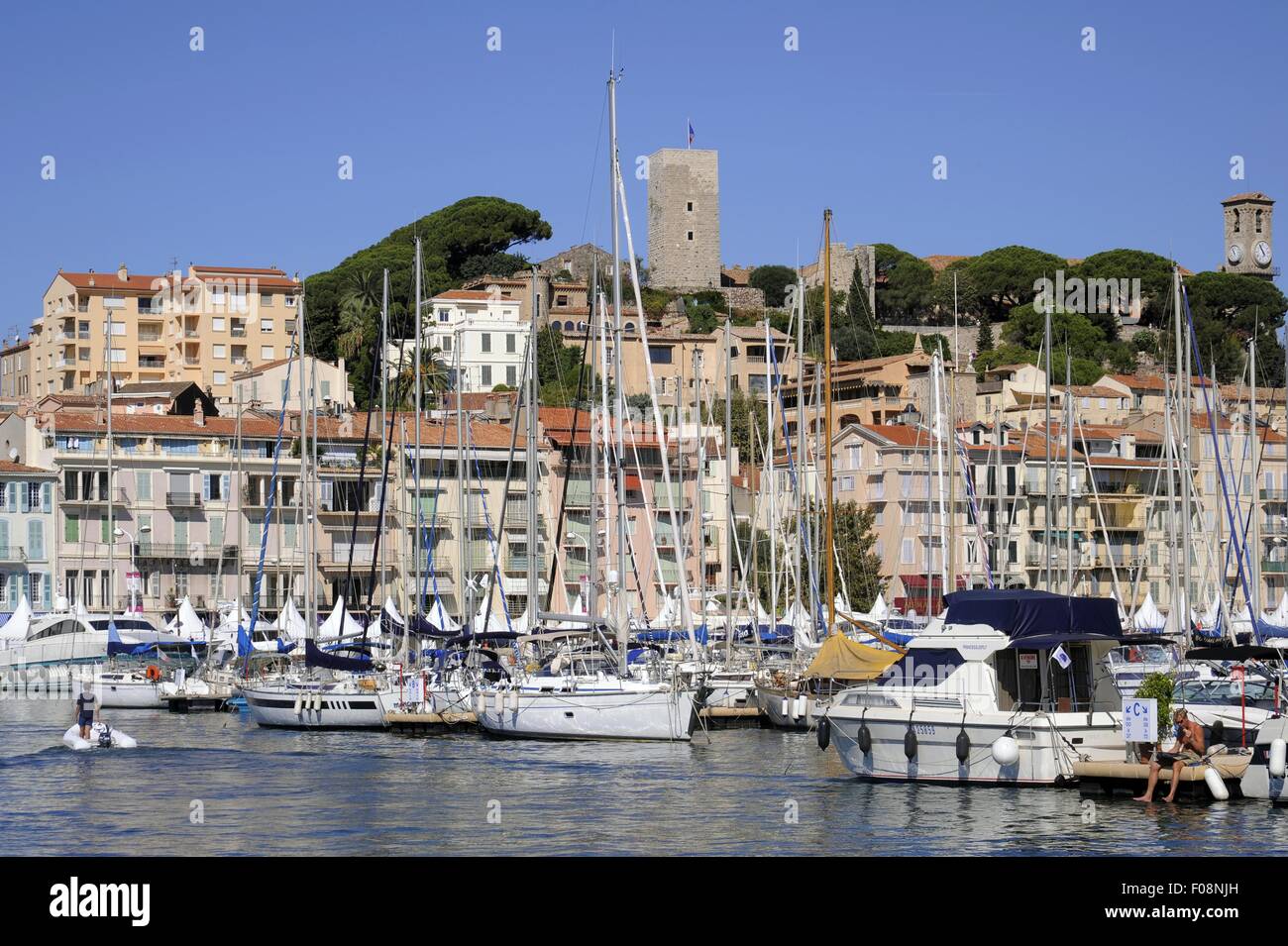 Frankreich, Côte d ' Azur, der touristische Hafen von Cannes Stockfoto