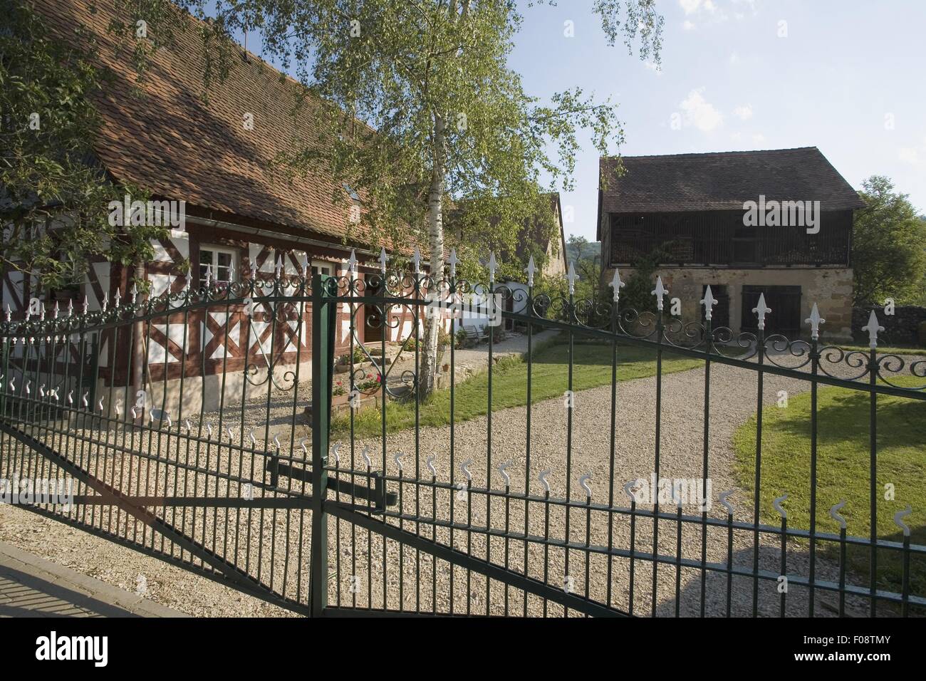 Eingang des Naturgarten, Bayern, fränkische, Schweiz Stockfoto