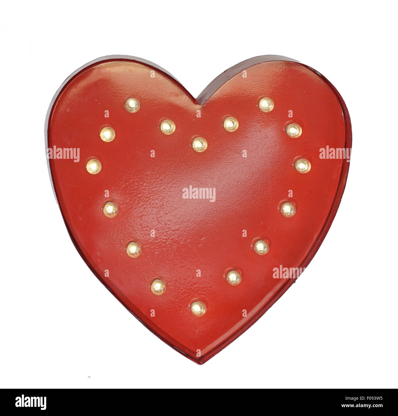 Rotes Herzform, Symbol der Liebe Stockfoto