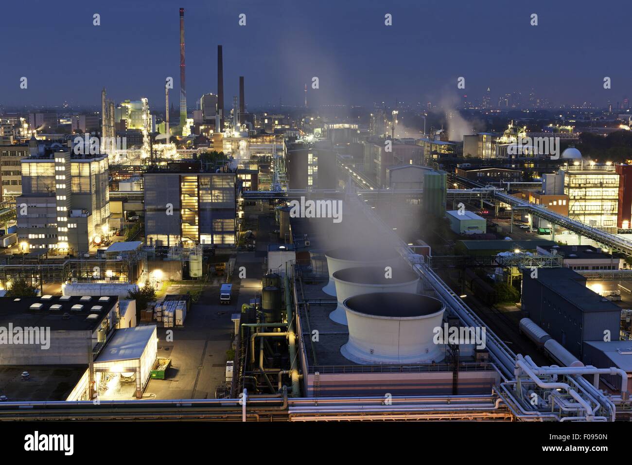 View industrial park in frankfurt Fotos und Bildmaterial in hoher