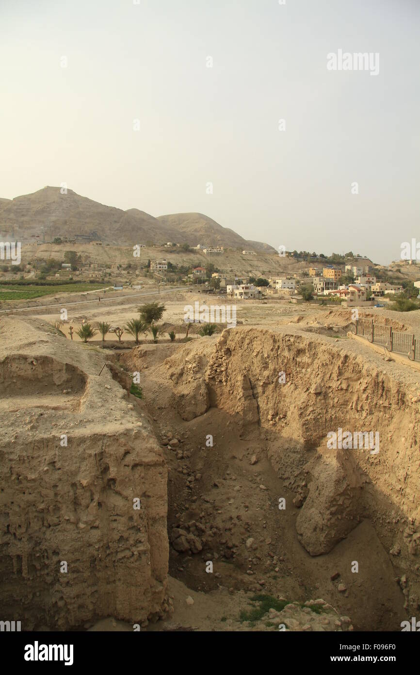 Archäologische Ausgrabungen am Tel Jericho (Tel a-Sultan) im Jordantal Stockfoto