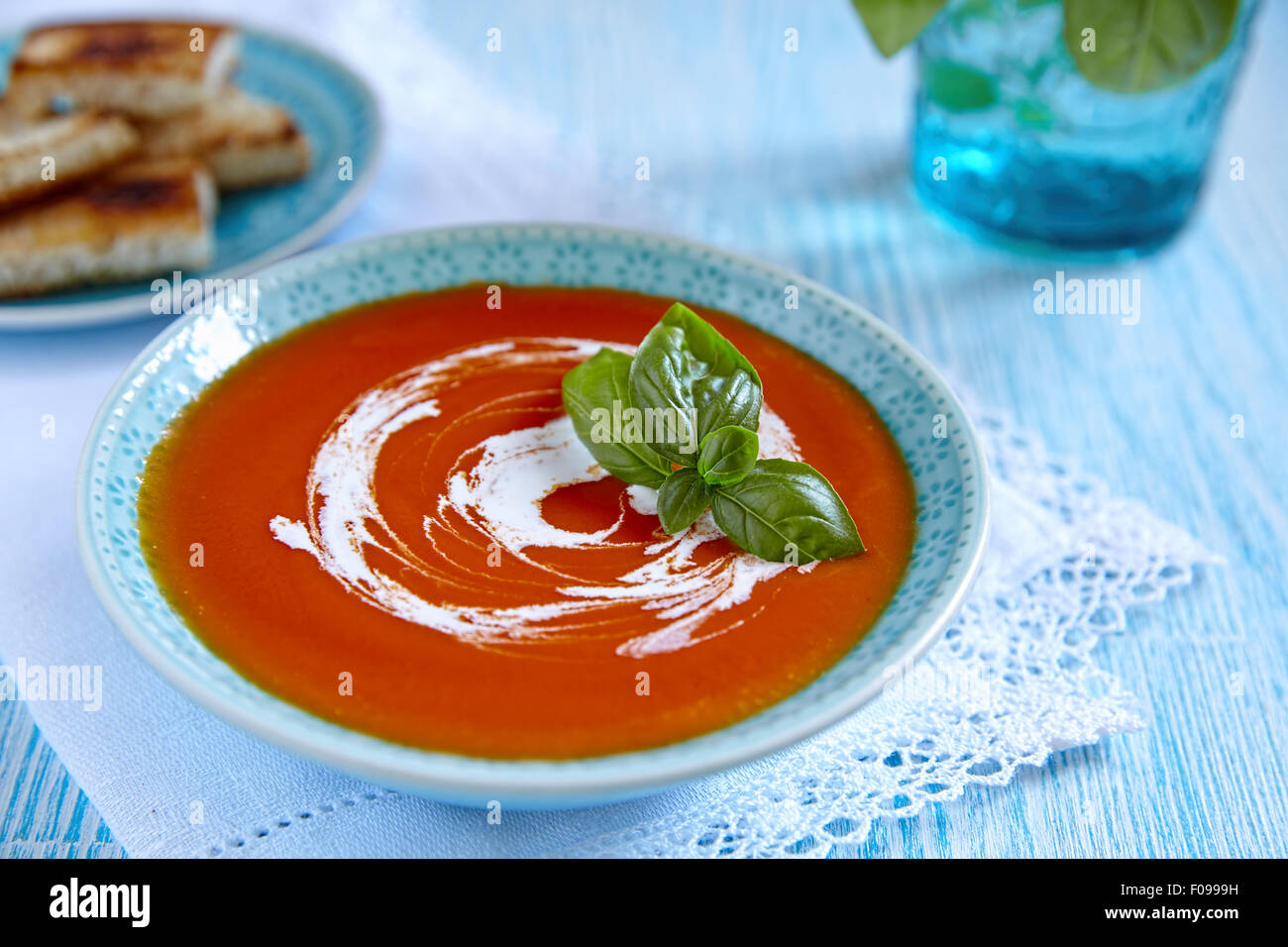 Tomatensuppe Stockfoto