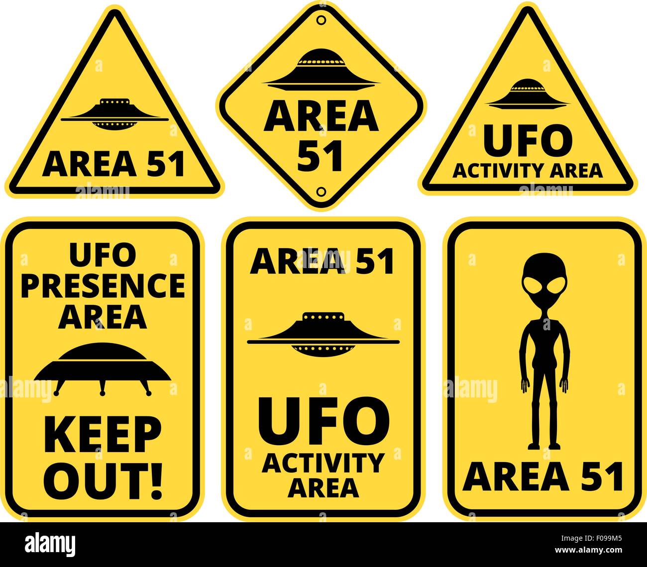 UFO-Gefahr Stock Vektor