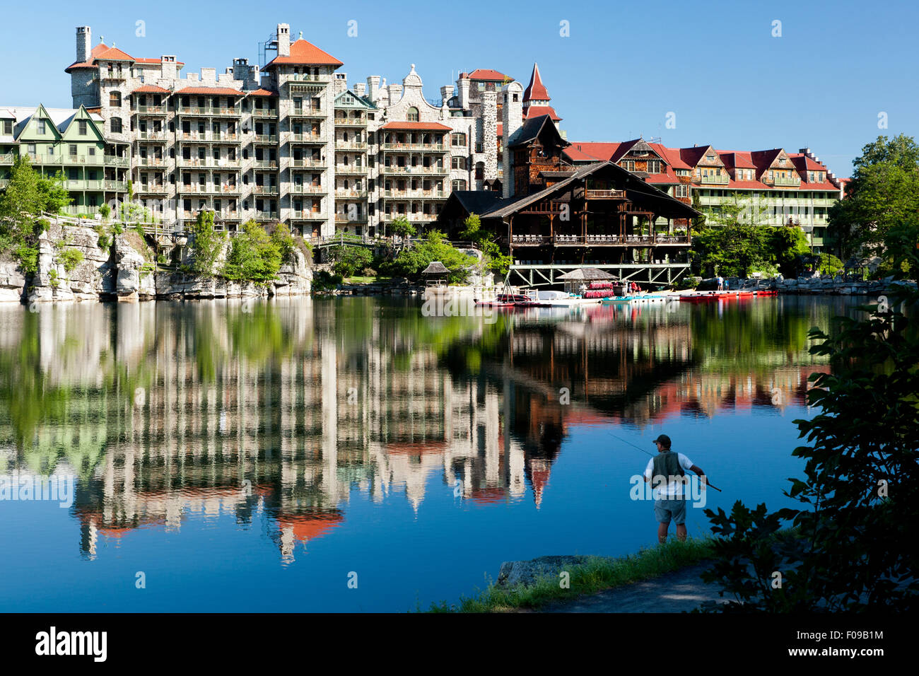 Mohonk Mountain House Sommer Reflexionen, New Paltz, Hudson Valley, New York, USA Stockfoto