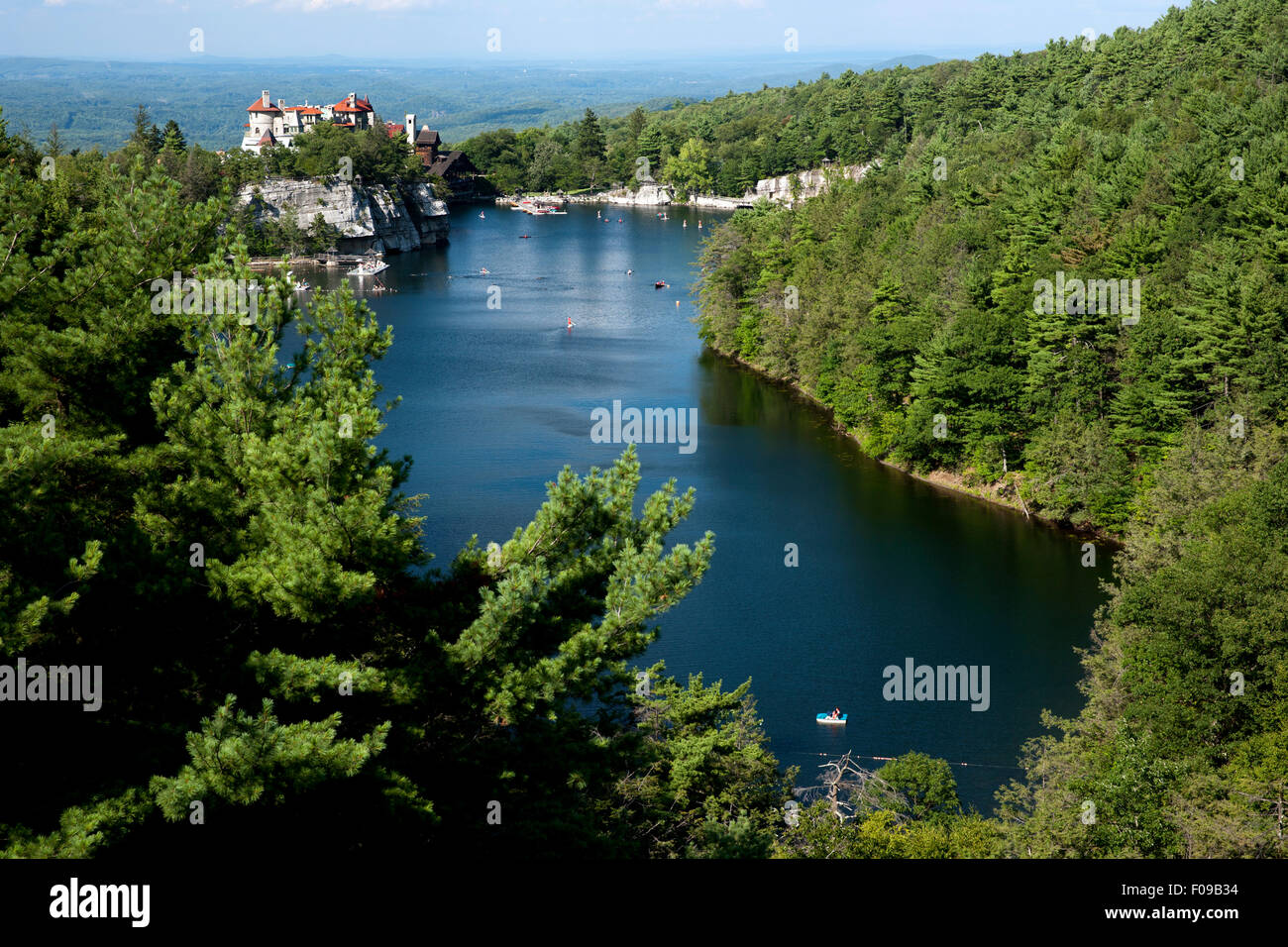 Lake Mohonk - Mohonk Mountain House, New Paltz, Hudson Valley, New York, USA Stockfoto