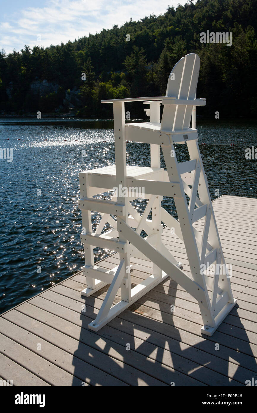 Bademeister Stand auf See Mohonk - Mohonk Mountain House, New Paltz, Hudson Valley, New York, USA Stockfoto