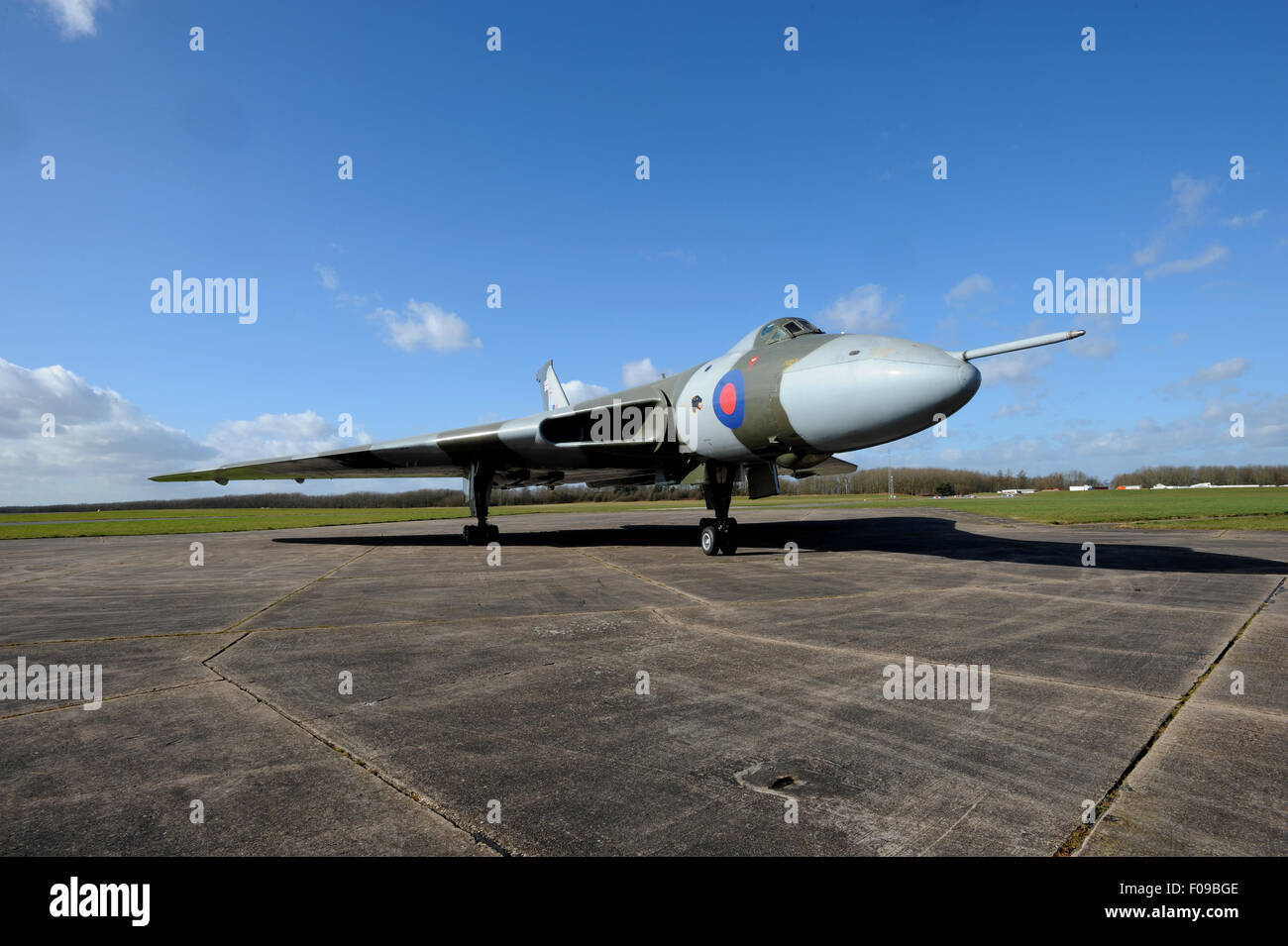 Vulcan V-Bomber auf dem Rollfeld Stockfoto