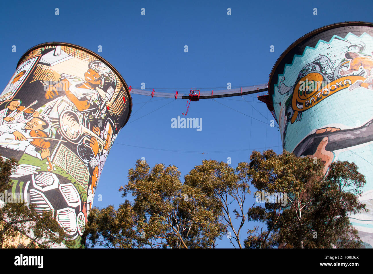 Die Orlando Towers in Soweto Stockfoto
